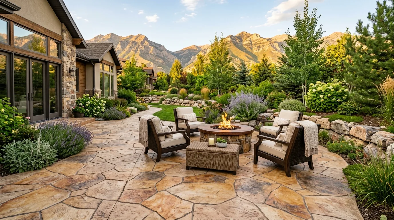Holladay Stamped Concrete Patio Ideas for Utah Homes