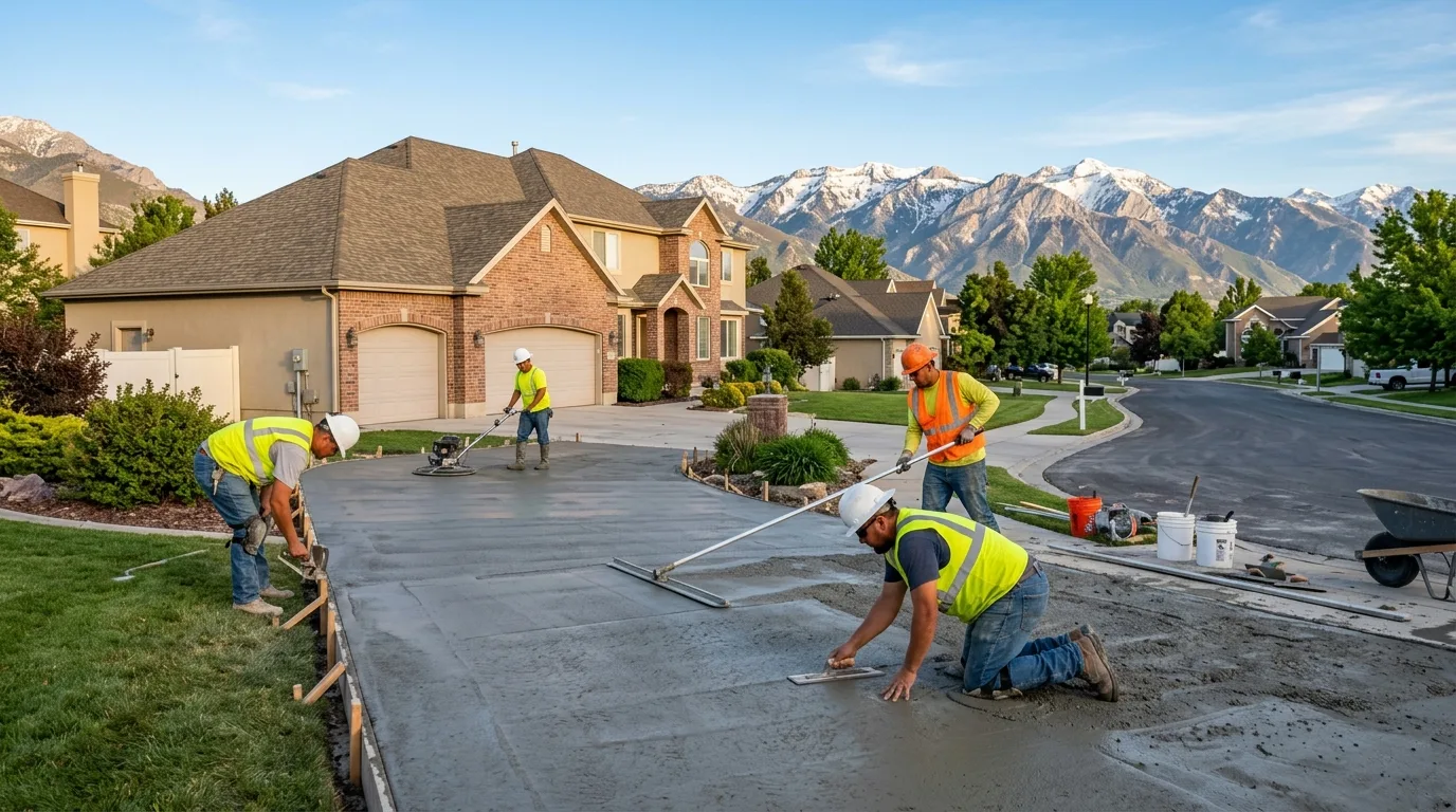 Concrete driveway installation — Concrete Holladay in Holladay, UT